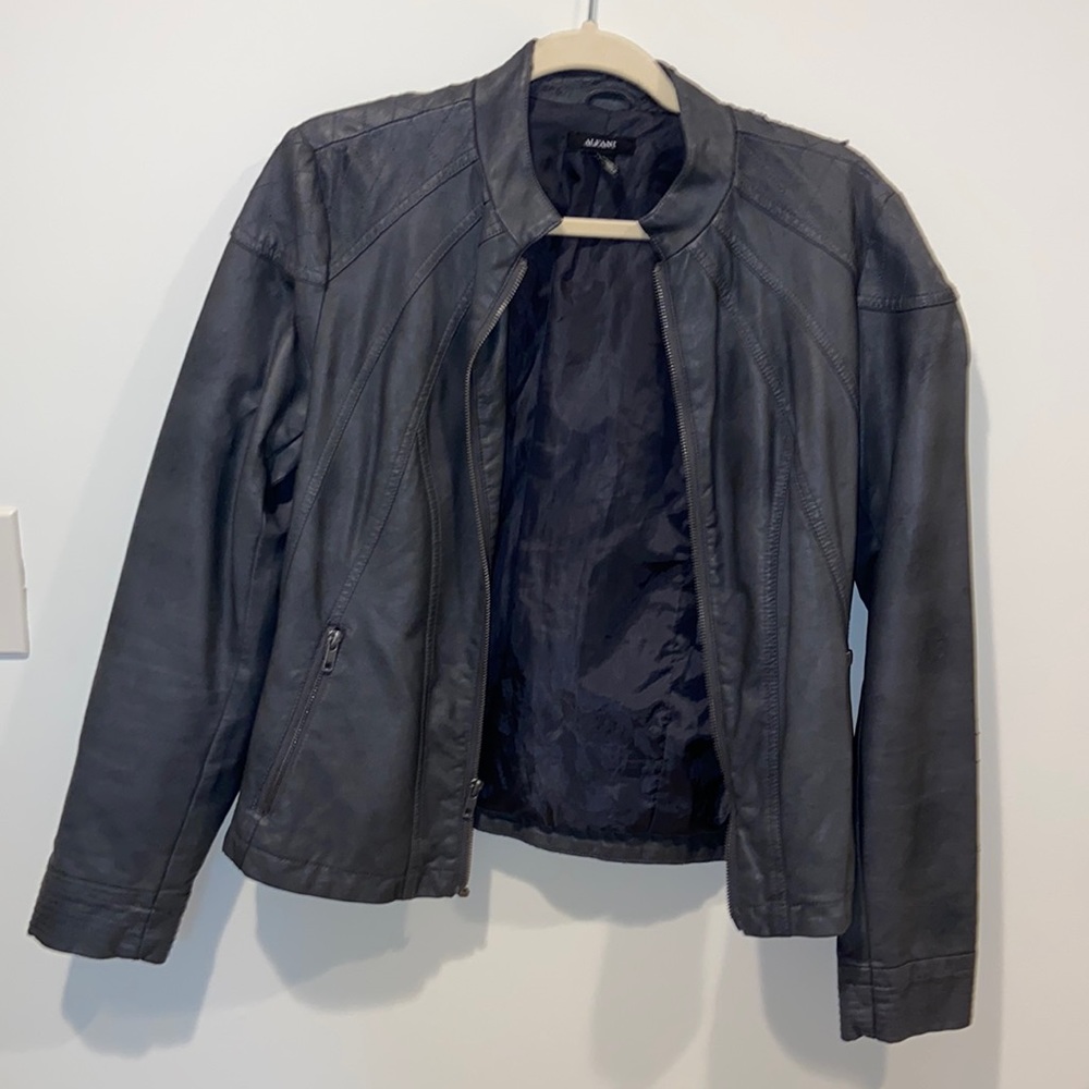 Alfani grey USED leather jacket size 8